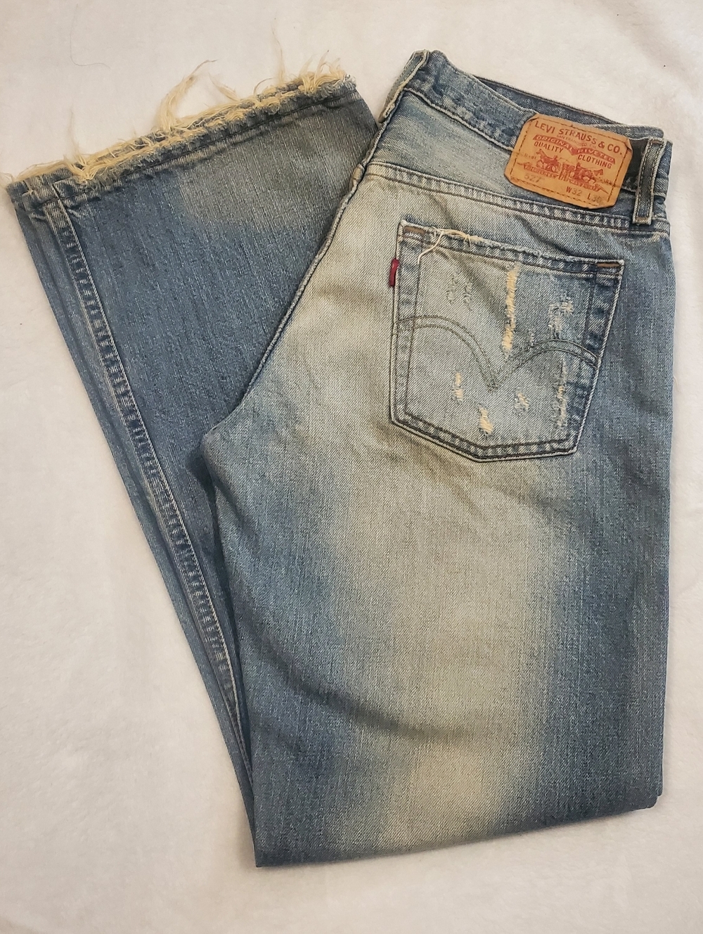 Levi's Light Blue Distressed Boyfriend Jeans